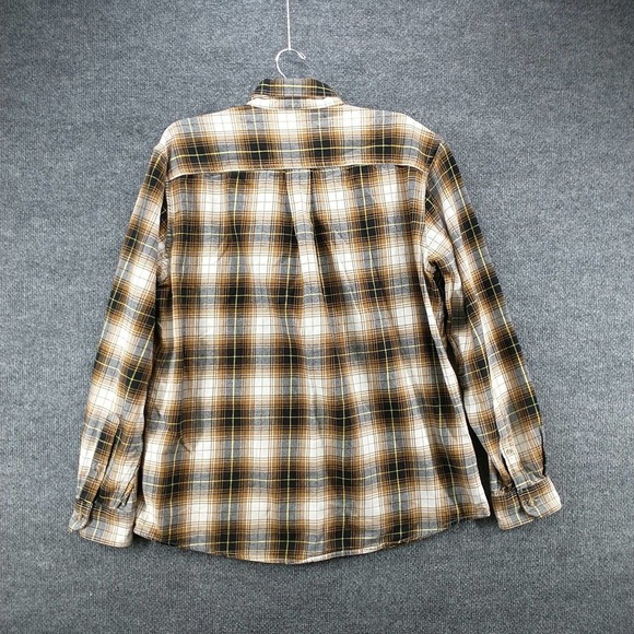 Eddie Bauer Men's Flannel Button-Down Shirt Multi Large Plaid Long Sleeve Cotton - Picture 6 of 13